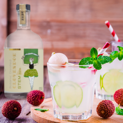 Lychee Caprioska featuring Clovendoe STEM ZERO 🌿🍸